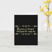 旅はステップ哲学独身のから始まるQ カード (黄色い花)