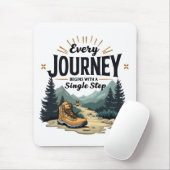 旅は一歩ハイキングから独身の始まる マウスパッド (マウス)