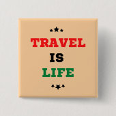 旅は人生ボタン 缶バッジ (正面)