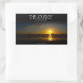 『旅は報酬』感動的引用文 長方形シール (バッグ)