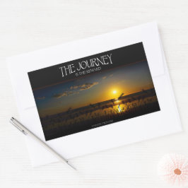 『旅は報酬』感動的引用文 長方形シール