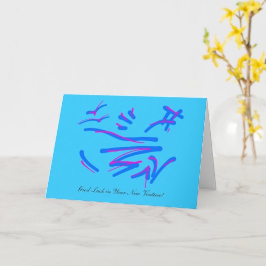 旅は川、新しいベンチャーの幸運 カード (黄色い花)