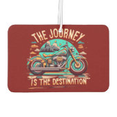 旅は目的地である：ヴィンテージバイク カーエアーフレッシュナー (裏面)