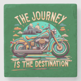 旅は目的地である：ヴィンテージバイク ストーンコースター