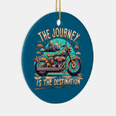 旅は目的地である:ヴィンテージバイク セラミックオーナメント (右)