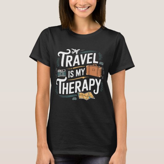 旅は私のセラピー アパレルTシャツ Tシャツ (正面)