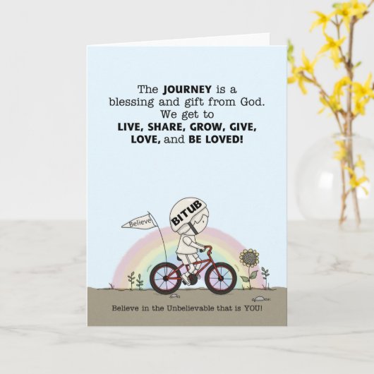 旅は贈り物 カード (黄色い花)