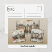 旅は...本と一緒！ ポストカード (正面/裏面)