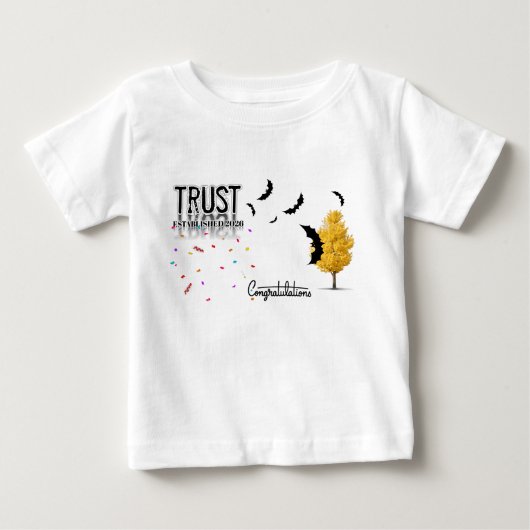 旅を信じて ベビーTシャツ - 励ましの言葉 (正面)