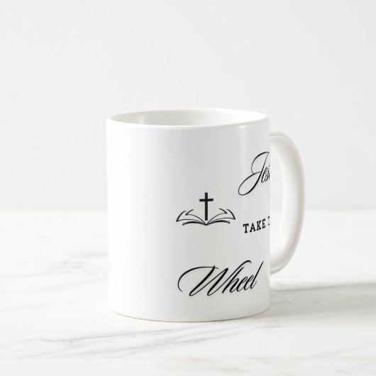 "旅を信じる：イエスは運転を受ける" コーヒーマグカップ (正面右)