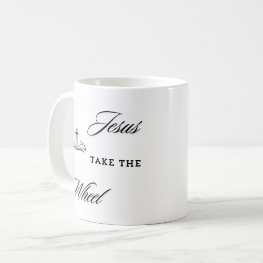 "旅を信じる:イエスは運転を受ける" コーヒーマグカップ (正面左)