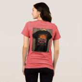 「旅を受け入れる:感動的引用文Tシャツ」 トライブレンドTシャツ (裏面全面)
