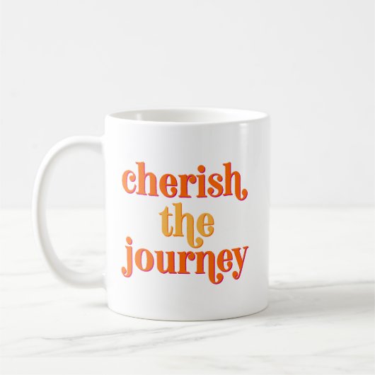 旅を大切にしなさい。 コーヒーマグカップ (左)
