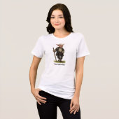 旅を始める老人小妖精や小人 トライブレンドＴシャツ (正面全面)