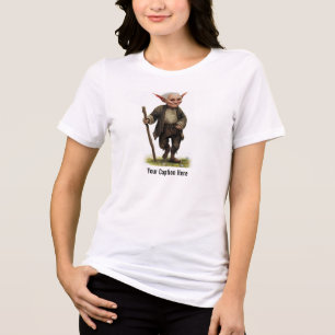 旅を始める老人小妖精や小人 トライブレンドＴシャツ