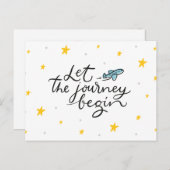 旅を始める – はがきやる気を起こさせる ポストカード (正面/裏面)