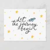 旅を始める – はがきやる気を起こさせる ポストカード (正面)