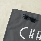 旅を楽しむ一緒にレトロキャンパーグレー ビーチタオル (インサイチュ)