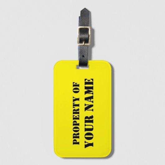 旅カスタム行手荷物タグのネオン黄色特性 ラゲッジタグ (正面縦)