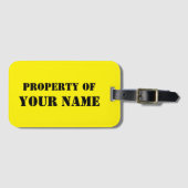 旅カスタム行手荷物タグのネオン黄色特性 ラゲッジタグ (正面横)