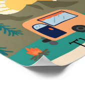 旅パーソナライズされた行の時間 ポスター (角)