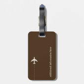 旅パーソナライズされた行物を確保する ラゲッジタグ (裏面縦)