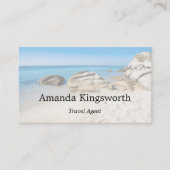 旅モダン行代理店プロフェッショナルビーチ休暇 名刺 (正面)