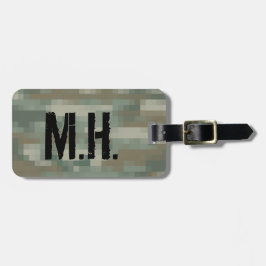 旅モノグラムの行手荷物 |ピクセル迷彩 ラゲッジタグ