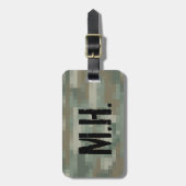 旅モノグラムの行手荷物 |ピクセル迷彩 ラゲッジタグ (正面縦)