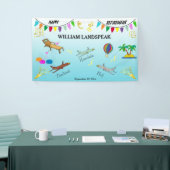 旅リラックス行、おもしろいを楽しく引退 横断幕 (トレードショー)