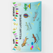 旅リラックス行、おもしろいを楽しく引退 横断幕 (縦)