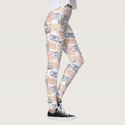 旅人の世界の目的地をスタンプ レギンス (右)