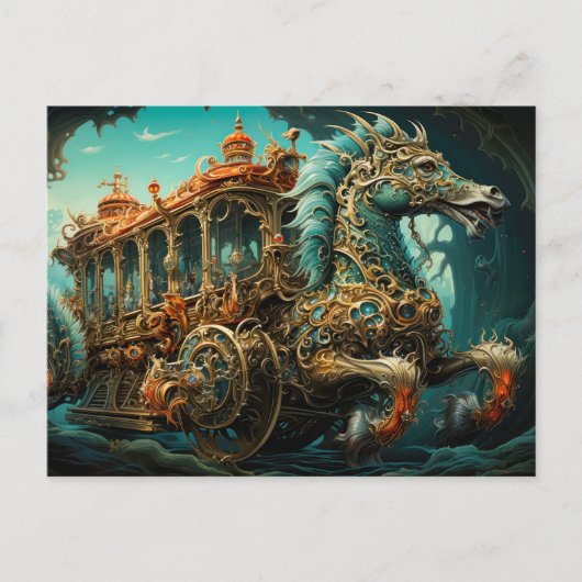 旅人の華美乗馬引き上げ ポストカード (正面)