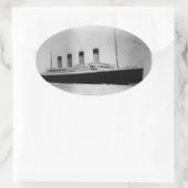 旅客船汽船RMSタイタニック 楕円形シール (バッグ)