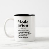 旅感動的フランスの行モード飛行機搭載機 ツートーンマグカップ (左)