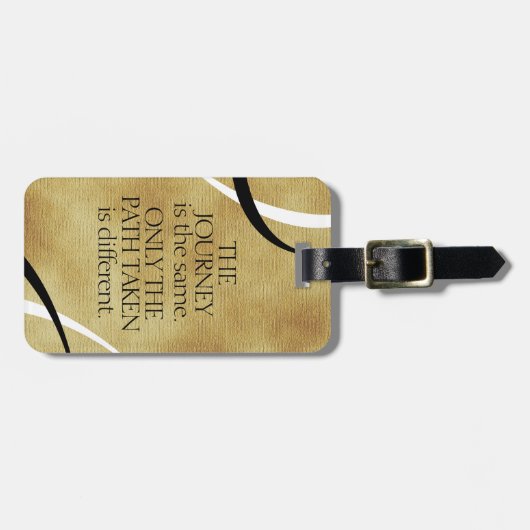 旅感動的路とパス引用文 ラゲッジタグ (正面横)