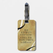 旅感動的路とパス引用文 ラゲッジタグ (裏面縦)