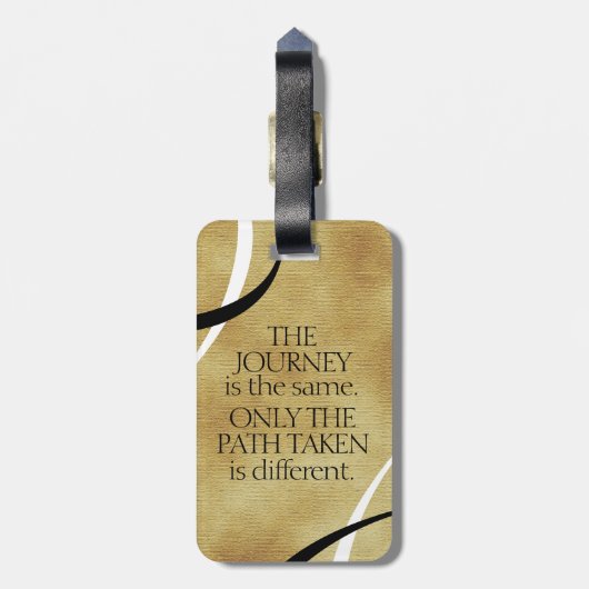 旅感動的路とパス引用文 ラゲッジタグ (裏面縦)