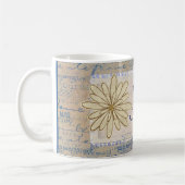 旅楽しむ行；一度に一歩引用文 コーヒーマグカップ (左)