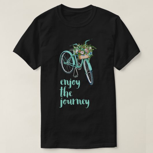 旅楽しむ路サイクリンググリーン自転車 Tシャツ (デザイン正面)
