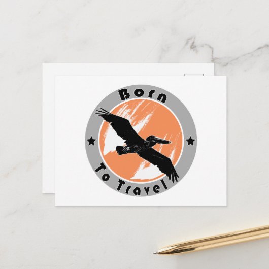 旅生まれ行はがき ポストカード (正面/裏面インサイチュ)