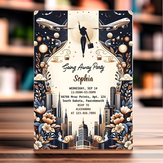 旅立ちの歓送会さよならパーティ 招待状