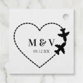 旅立ち ウェディング 二機の飛行機が ハートを 現代に運ぶ フェイバータグ (裏面)