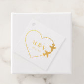 旅立ち ウェディング 二機の飛行機が ハートを 現代に運ぶ フェイバータグ (箱)