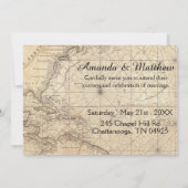 旅素朴行マ刺激を受けたップ結婚式招待状 招待状 (裏面)