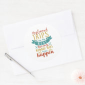 旅行おもしろい引用文予定外の旅行は最高の ラウンドシール (封筒)