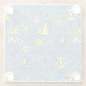 旅行おもしろい ガラスコースター (裏面)