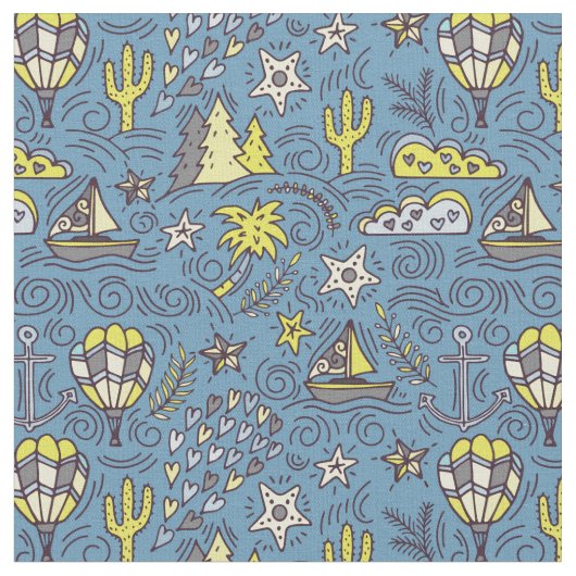 旅行おもしろい ファブリック (クローズアップ)