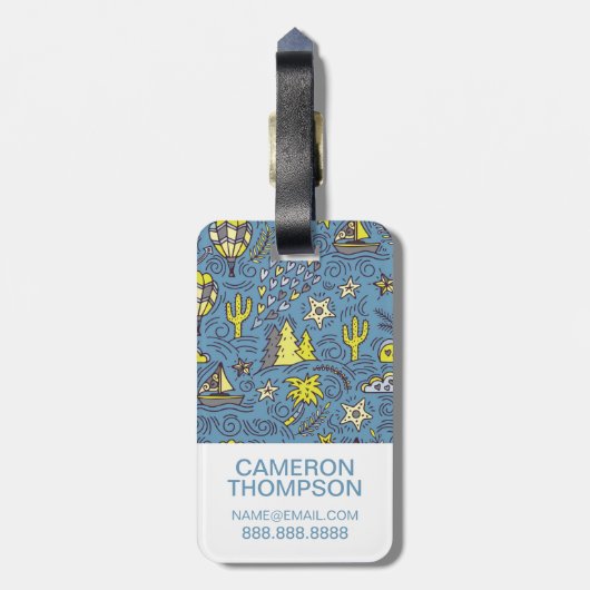 旅行おもしろい ラゲッジタグ (裏面縦)