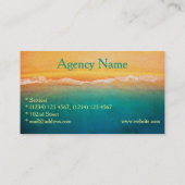 旅行および観光客の代理店の海岸カバー 名刺 (裏面)